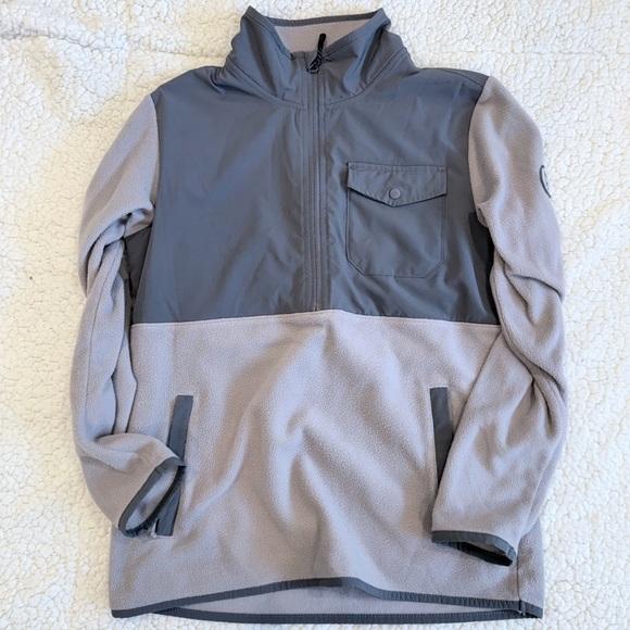 Ascend Gray and Cream Fleece Jacket - Picture 1 of 5